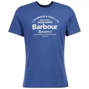 Barbour Mens Airton Tee Loch Blue Medium