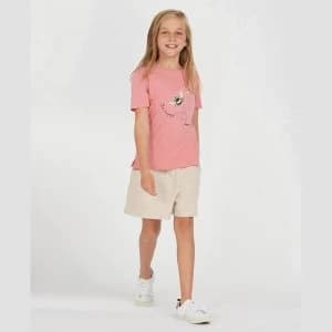 Barbour Girls Merseyside T-Shirt - Vintage Rose - L (10-11 Years)
