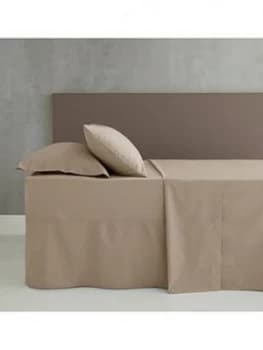 Catherine Lansfield Non-Iron Percale Extra Deep Fitted Sheet In Natural