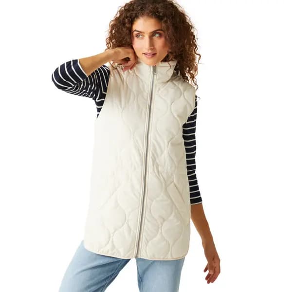 Regatta Womens Courcelle Longline Paddeed Bodywarmer 12 - Bust 36' (92cm) Light Vanilla RWB130-045-12