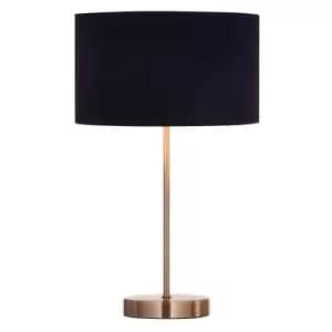 Village At Home Velvie Table Lamp Navy Copper
