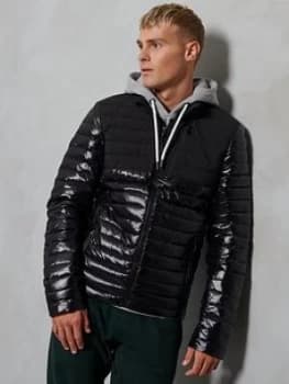 Superdry Contrast Padded Jacket, Black Size M Men