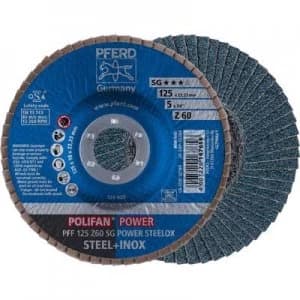 PFERD 67686125 POLIFAN-serrated washer PFF 125 Z60SG POWER STEELOX Diameter 125mm 10 pc(s)