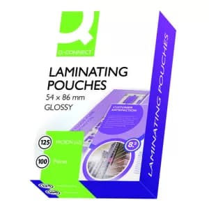 Q Connect Lamin Pouch 54x86 Pk100 125mic