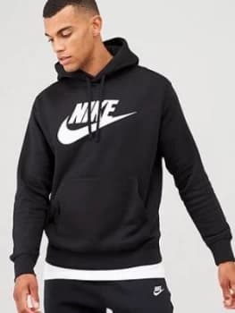 Nike Sportswear Club Graphic Overhead Hoodie - Black