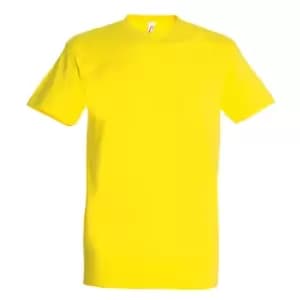 SOLS Mens Imperial Heavyweight Short Sleeve T-Shirt (M) (Lemon)