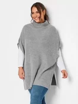 Yours Tabbard Jumper, Grey, Size 18-20, Women
