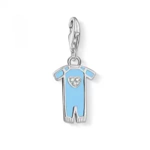 Ladies Thomas Sabo Sterling Silver Charm Club Blue Romper Suit Charm