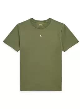 Ralph Lauren Boys Central Pony T-Shirt - Army Olive, Khaki, Size 16 Years=Xl