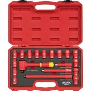 Draper Expert 19 Piece 3/8" Drive VDE Insulated Socket Set Metric 3/8"