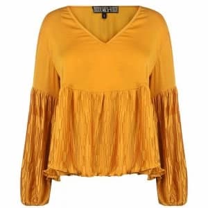 Biba Balon Smock Blouse - Nugget Yellow