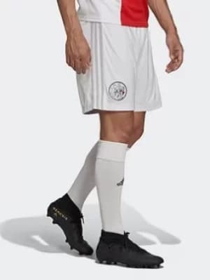adidas Ajax Amsterdam 21/22 Home Shorts, White/Grey, Size XL, Men