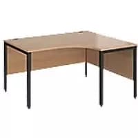 Dams International Right Hand Ergonomic Desk MB14ERKB 1,400 x 1,200 x 725 mm