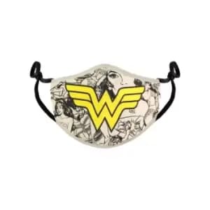 Wonder Woman Face Mask Comic Logo