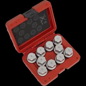 Sealey 10 Piece Locking Wheel Nut Key Set for Land Rover