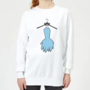 The Flintstones Betty Dress Womens Sweatshirt - White - L