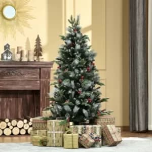 Christmas Time 5FT Artificial Snow Dipped Christmas Tree Xmas Pencil Tree Holiday Decoration