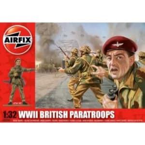Airfix WWII British Paratroops Vintage Classics Figures 1:32 Scale Model Kit