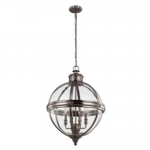 4 Light Ceiling Chandelier Pendant Light Antique Nickel, E14