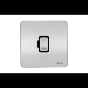 Schneider USFP 13A Unswitched Fused Spur Black Insert Polished Chrome - GU5400BPC