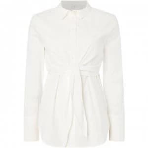 Linea Tie Front Shirt White 8 - White