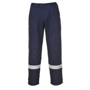 Biz Flame Plus Mens Flame Resistant Trousers Navy Blue 3XL 32"