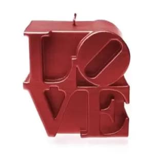 Love Sign Candle – Red Metallic
