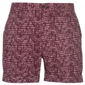 Pierre Cardin Aztec Shorts Mens - Burgundy
