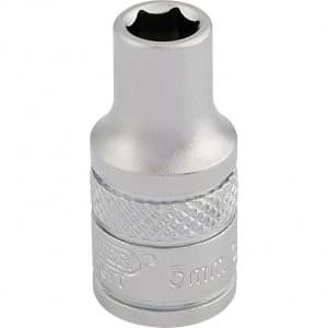 Draper 1/4" Drive Satin Finish Hexagon Socket Metric 1/4" 5mm
