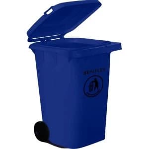 Wheelie Bin 240 Litre High Density Polythene Blue with Rear Wheels