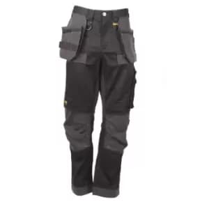 DEWALT Mens Harrison Stretch Multi Pocket Work Trousers (38L) (Black/Grey) - Black/Grey
