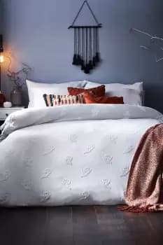 Ghost Tufted Halloween 100% Cotton Duvet Cover Set