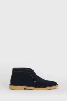 Navy Suede Desert Boots