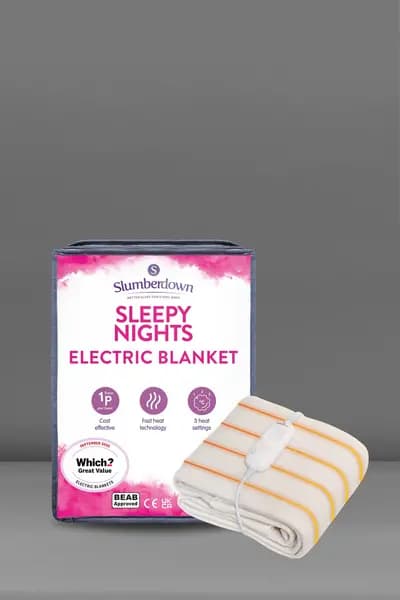 Slumberdown Double Bed Sleepy Nights Electric Blanket White