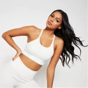 I Saw It First Seamless Contrast Active Bra - White
