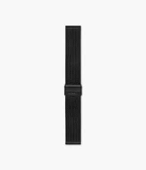 Fossil Men 22mm Black Stainless Steel Mesh Bracelet