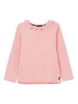 Joules Girls Muriel Stripe Long Sleeve T-Shirt - Pink