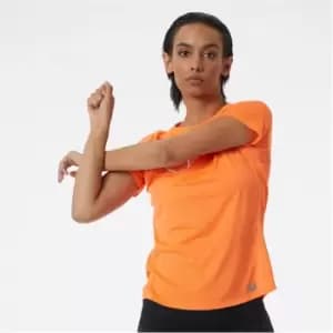 New Balance Balance Impact Run Short Sleeve T-Shirt Womens - Orange