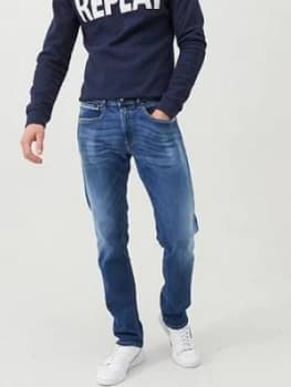 Replay Hyperflex Grover Straight Fit Jeans - Light Blue
