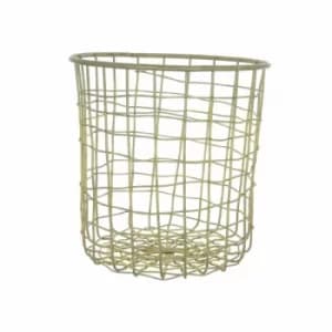 Wire Storage Pot Wavy Large Gold 13.5cm