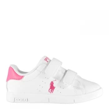 Polo Ralph Lauren Bilton Trainers Childrens - White/Fuschia