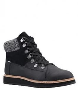 Toms Toms Mesa Waterproof Ankle Boot, Black, Size 4, Women