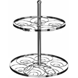 Premier Housewares - 2 Tier Chrome Cake Stand