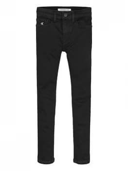 Calvin Klein Jeans Boys Stretch Skinny Jeans - Black, Size Age: 10 Years