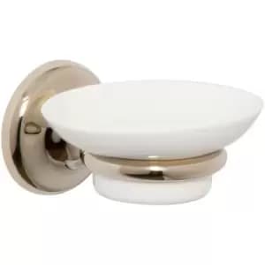 Croydex Flexi-Fix Grosvenor Soap Dish and Holder, Gold