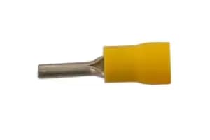 Yellow Pin Terminal 14mm Pk 100 Connect 30225