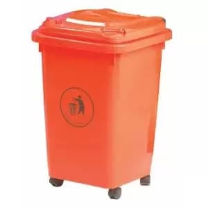 Wheelie Bin 50L 30 Recycled Polyethylene RedOrange LWB50YRedOrange