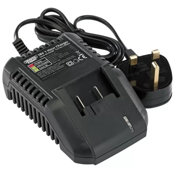Draper 18V Universal Battery Charger for Li-Ion and Ni-Cd Battery Packs