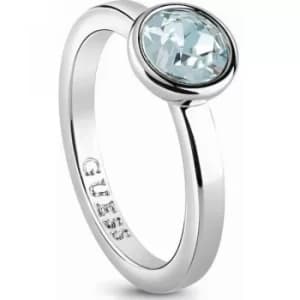 Ladies Guess Rhodium Plated Miami Ring