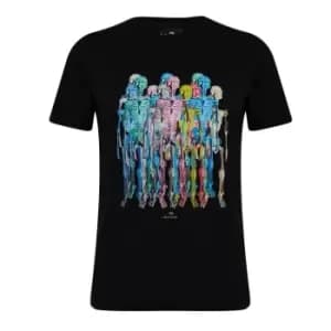 Paul Smith Skeleton Graphic T-Shirt - Black